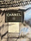 Tailleur jupe Chanel tweed gris sequins