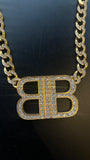 Collier Balenciaga Gold/Cristal