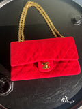 Sac Chanel Timeless classique jersey rouge