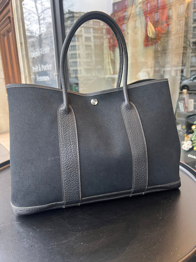Cabas Hermès noir "Garden
party"