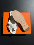 Mules Hermès Oran blanche