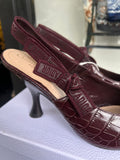 Slingback Dior J’adior embossé croco