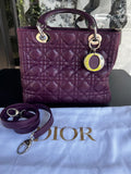 Sac Lady Dior aubergine