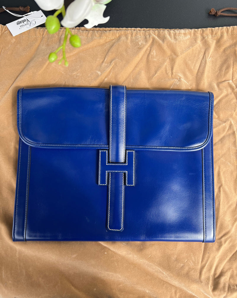Pochette Jige Hermès bleu