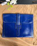 Pochette Jige Hermès bleu