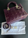 Sac Lady Dior aubergine