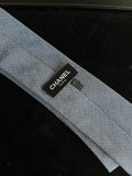 Cravate Chanel bleu à pois
