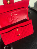 Sac Chanel Timeless classique jersey rouge