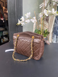 Sac Chanel vintage marron camera bag