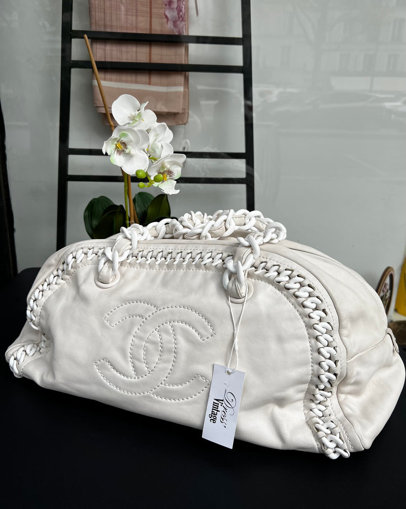Sac Chanel Bowling blanc