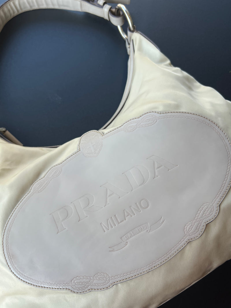 Sac Prada Hobo beige vintage