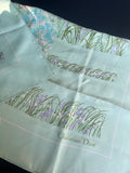 Foulard C.Dior vintage "tons vert d'eau"