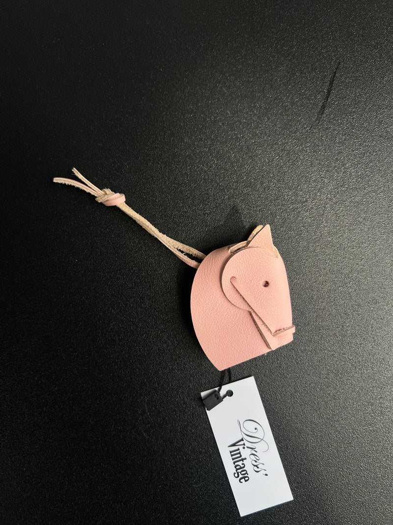 Tête de cheval Hermès cuir rose