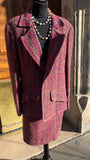 Tailleur jupe tweed rose Chanel