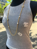 Sautoir Chanel perles dorées
long