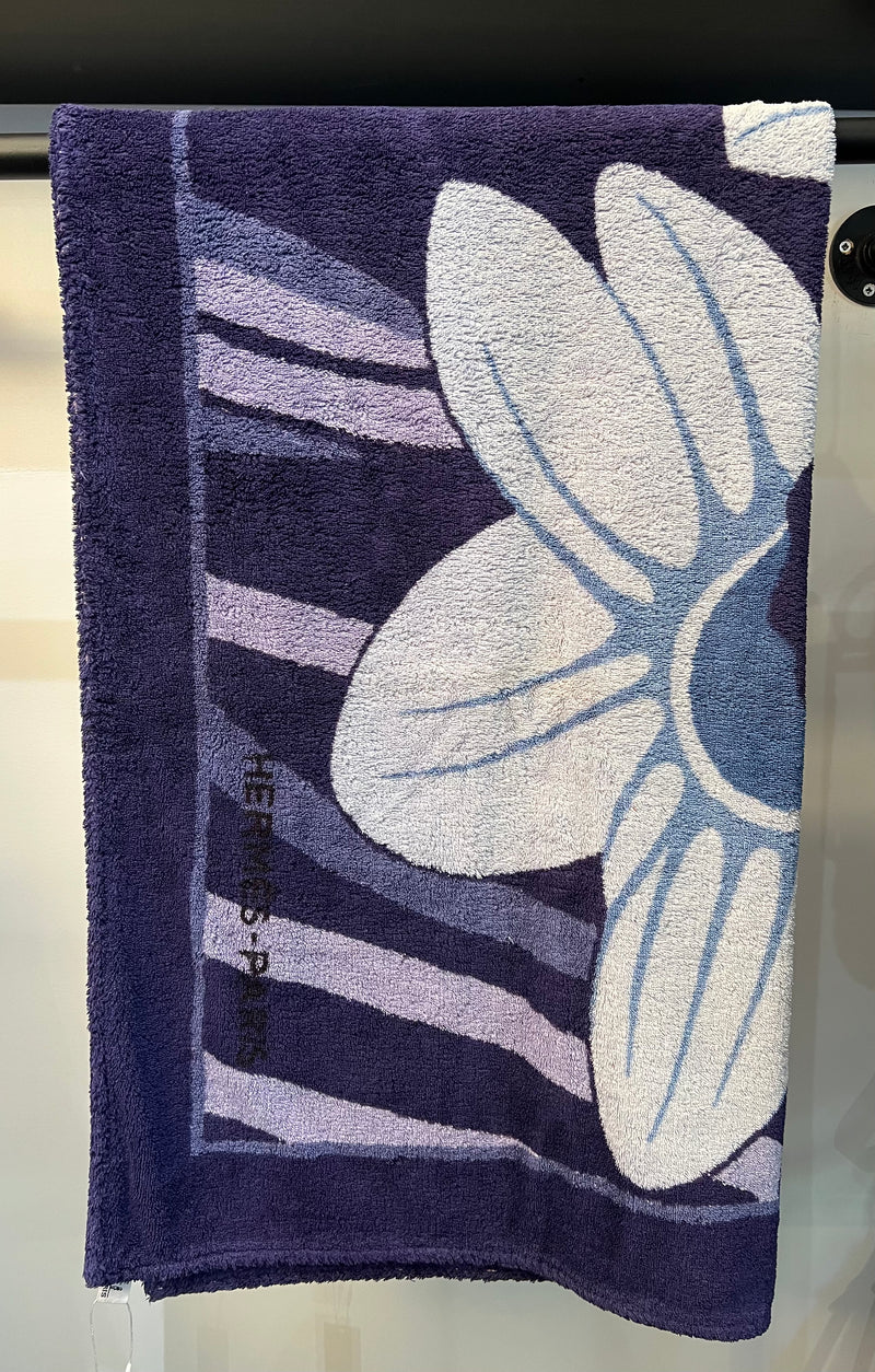 Tapis de Plage Hermès à Fleurs