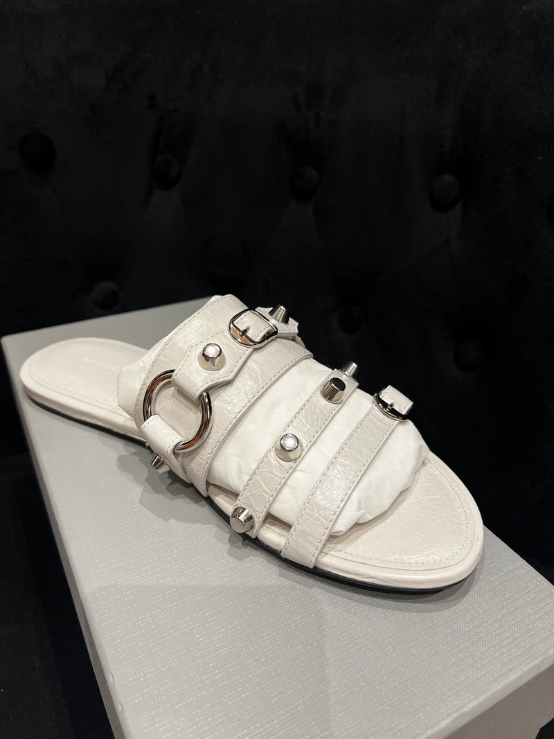 Mules plate Balenciaga blanche