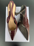 Slingback Dior J’adior embossé croco
