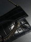 Pochette en cuir Chanel noir