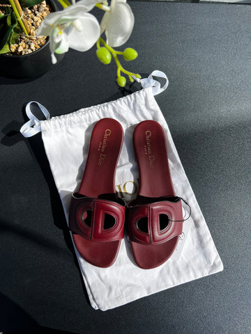 Mules Dior « D Club » bordeaux