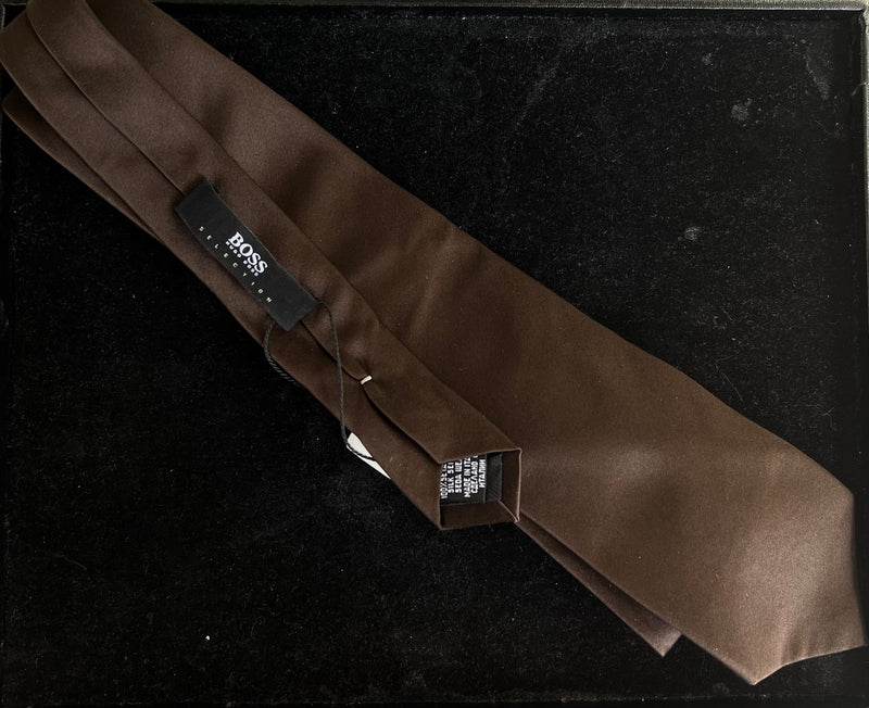 Cravate Hugo Boss marron