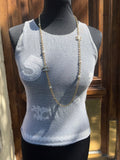 Sautoir Chanel perles dorées
long