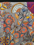 Étole Hermès Fleurs et Papillons de tissus
