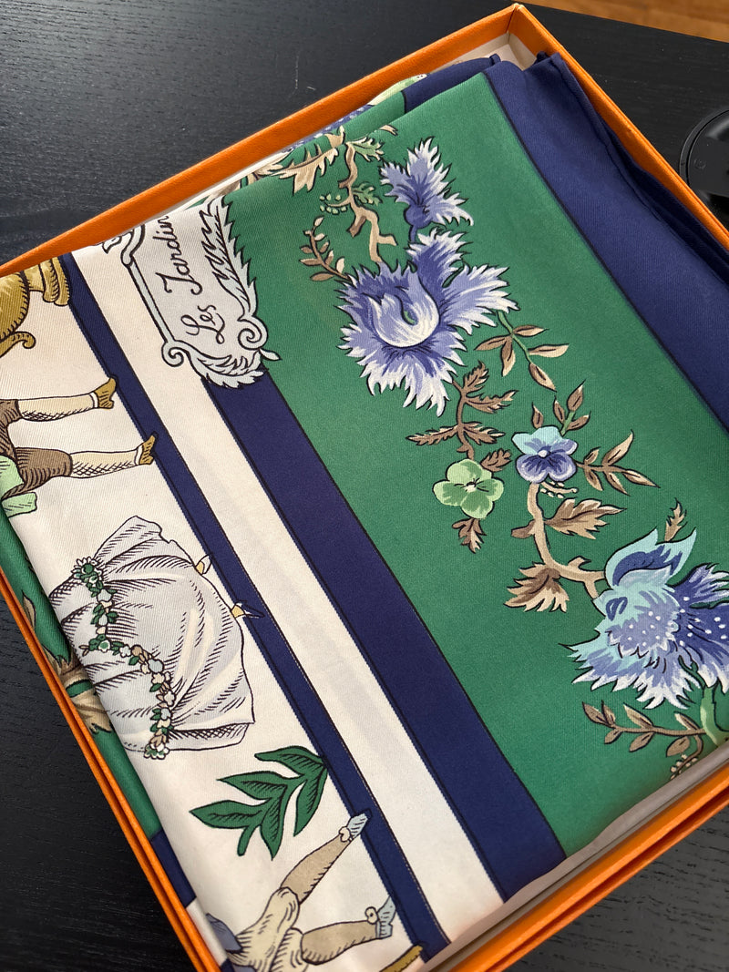 Foulard Hermès les jardins du Roy