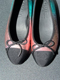 Ballerines Chanel dégradé bleu/rose