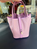 Sac picotin Hermès Lucky daisy 18 cm