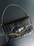 Pochette en cuir Chanel noir