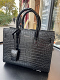 Sac de jour Yves Saint Laurent Nano  noir embaumé croco