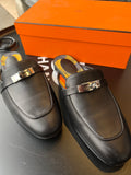 Mocassins Hermès Oz noir avc boite et housse