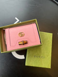 Porte monnaie Gucci Rose + boite + housse + sac en toile