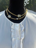 Sautoir Chanel perles dorées
long