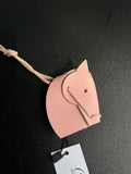 Tête de cheval Hermès cuir rose