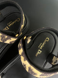 Sandales Dior léopard/noir