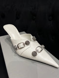Mules à talon Balenciaga blanche