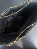 Pochette en cuir Chanel noir
