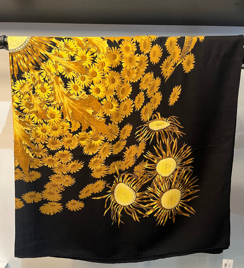 Étole Hermès Fleurs et Carlines