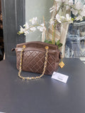 Sac Chanel vintage marron camera bag