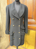 Robe manteau Chanel noir vintage