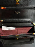 WOC Chanel noir cuir grainé