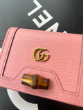 Porte monnaie Gucci Rose + boite + housse + sac en toile