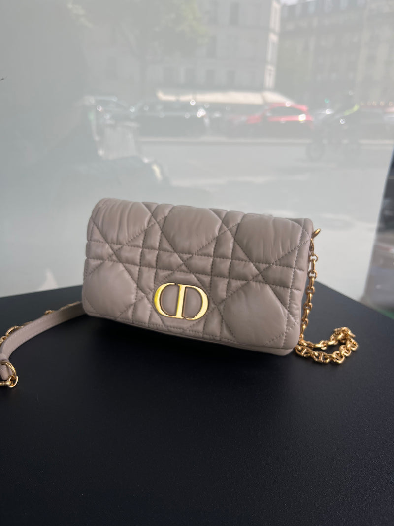Sac Dior "Macrocannage Caro" beige