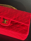 Sac Chanel Timeless classique jersey rouge