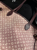 Cabas Louis Vuitton "'Neverful" toile beige/bordeau