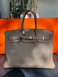 Sac Hermès Birkin 35 étoupe