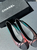 Ballerines Chanel dégradé bleu/rose