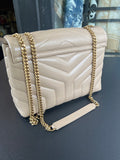 Sac YSL "'Loulou" small beige